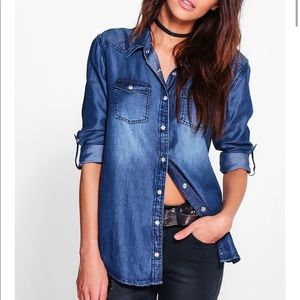 Boohoo Super Soft Denim Shirt